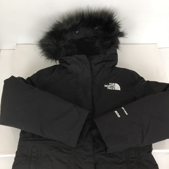 The North Face Girls’ Arctic Swirl Parka Black Down Puffer Winter Coat Sz S 7/8 - Picture 15 of 16